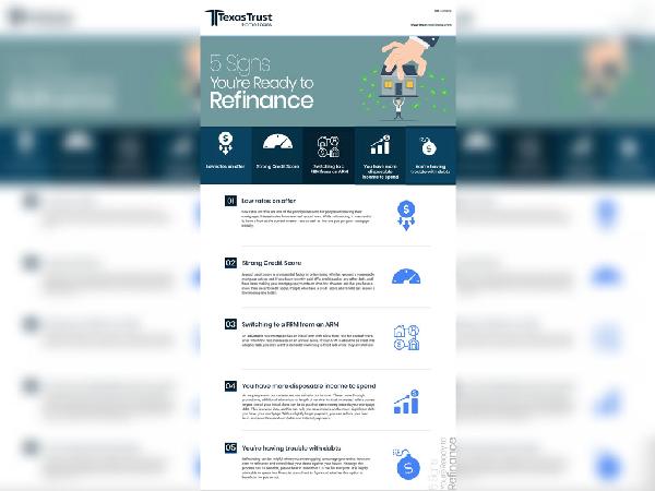 Texas Trust Home Loans 5 Signs You’re Ready to Refinance Infographic - Faraz Akbar